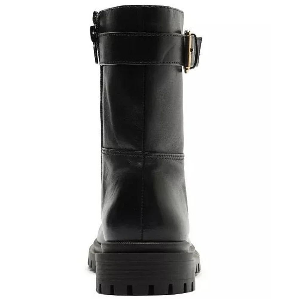 Arezzo Black Leather Booties 8B New in Box MSRP $159 - Picture 3 of 14